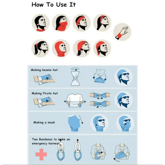 5/25 Green or white skull face Sports Seamless Bandana Sport gator UV Protection - Picture 9 of 11